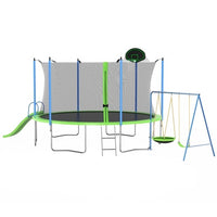 12FT Trampoline With Slide And Swings